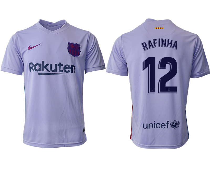 Men 2021-2022 Club Barcelona away aaa version purple #12 Soccer Jersey